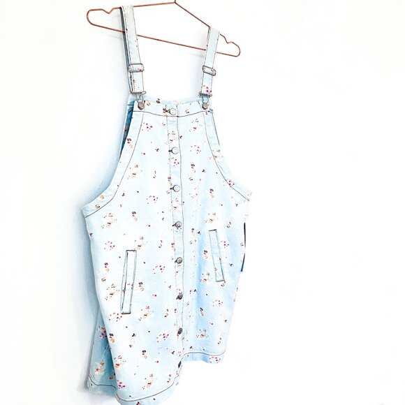 NWT Celebrity Pink women's pinafore button down dress // size 3XL - Picture 2 of 6